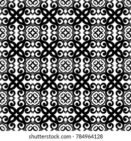 Retro ornamental seamless pattern. Flourished ornate background. Luxury elegant ornament. Vintage element. Template for design. Vector illustration