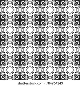 Retro ornamental seamless pattern. Flourished ornate background. Luxury elegant ornament. Vintage element. Template for design. Vector illustration