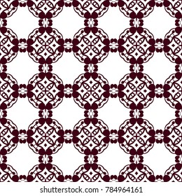 Retro ornamental seamless pattern. Flourished ornate background. Luxury elegant ornament. Vintage element. Template for design. Vector illustration