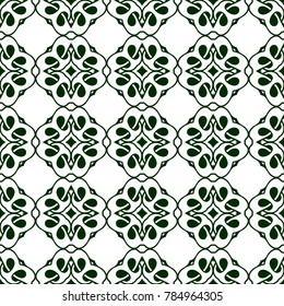 Retro ornamental seamless pattern. Flourished ornate background. Luxury elegant ornament. Vintage element. Template for design. Vector illustration