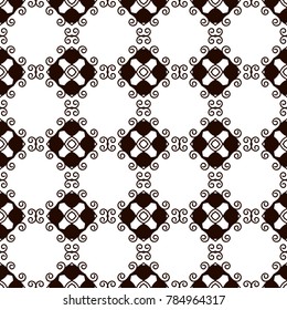Retro ornamental seamless pattern. Flourished ornate background. Luxury elegant ornament. Vintage element. Template for design. Vector illustration