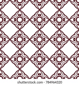 Retro ornamental seamless pattern. Flourished ornate background. Luxury elegant ornament. Vintage element. Template for design. Vector illustration