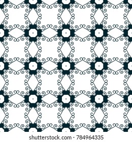 Retro ornamental seamless pattern. Flourished ornate background. Luxury elegant ornament. Vintage element. Template for design. Vector illustration