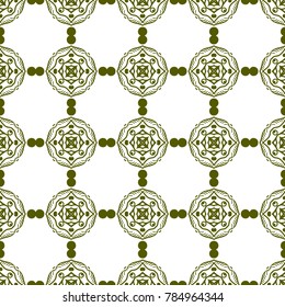 Retro ornamental seamless pattern. Flourished ornate background. Luxury elegant ornament. Vintage element. Template for design. Vector illustration