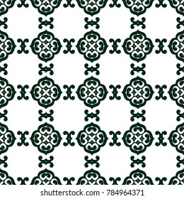 Retro ornamental seamless pattern. Flourished ornate background. Luxury elegant ornament. Vintage element. Template for design. Vector illustration