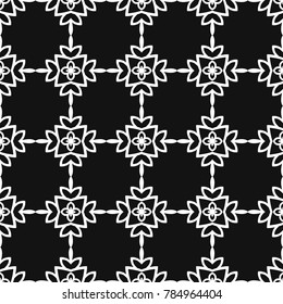 Retro ornamental seamless pattern. Flourished ornate background. Luxury elegant ornament. Vintage element. Template for design. Vector illustration