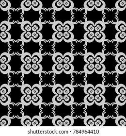 Retro ornamental seamless pattern. Flourished ornate background. Luxury elegant ornament. Vintage element. Template for design. Vector illustration