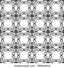 Retro ornamental seamless pattern. Flourished ornate background. Luxury elegant ornament. Vintage element. Template for design. Vector illustration