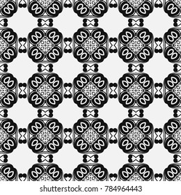 Retro ornamental seamless pattern. Flourished ornate background. Luxury elegant ornament. Vintage element. Template for design. Vector illustration