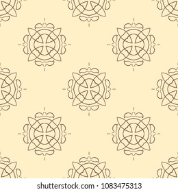 Retro ornamental seamless pattern. Vintage template for design