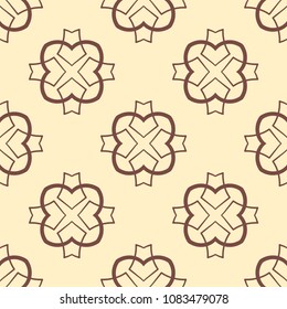 Retro ornamental seamless pattern. Vintage template for design