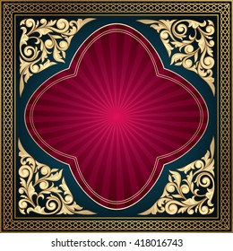 Retro ornate decorative frame