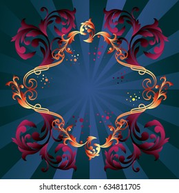 Retro ornate decorative frame