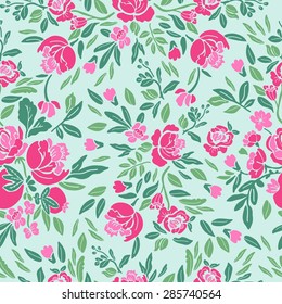 Patrón floral ornamentado retro. Dibujo a mano. Sin costuras para el diseño de la tela, papel de regalo y proyectos de impresión y Web.