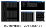 Retro OS user interface. Vintage computer software. Text command terminal window. Aesthetic of programming or hacking. Vector illustration