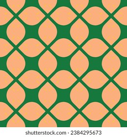 Retro oval shape seamless pattern background