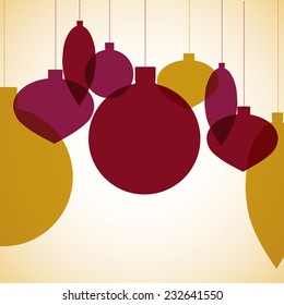 Retro overlay Christmas bauble in vector format.
