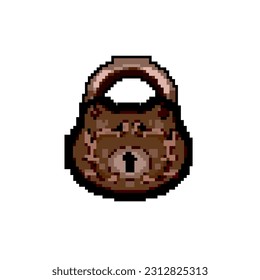 retro padlock vintage game pixel art retro vector. bit retro padlock vintage. old vintage illustration