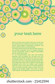 Retro page-layout - summer - vector