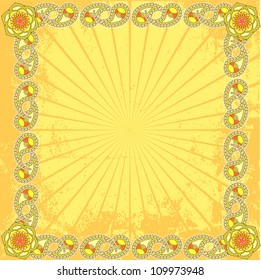 Retro paisley frame