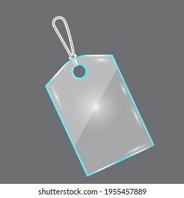 Juego de arte de papel retro con etiqueta de precio de plástico. Diseño de empaque. Señal de precio de oferta de venta. Imagen de archivo. Ilustración vectorial. EPS 10.