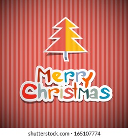 Retro Paper Christmas Vector Background