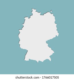 Retro paper cut style of Germany map . Vector illustration
