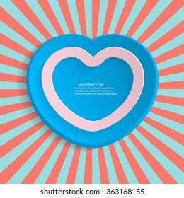 Retro paper flat heart 