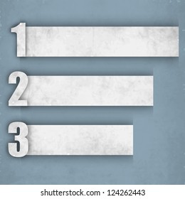 Retro-Papiernummerierte Banner. EPS10.
