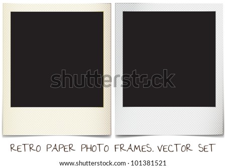 retro paper photo frames templates set stock vector royalty free