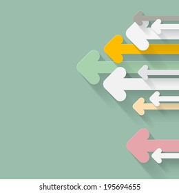 Retro Paper Vector Illustration on Green Background