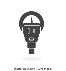 Retro Parking Meter - Vector Icon Illustration.