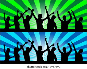 Retro Parties - Vector Illustration