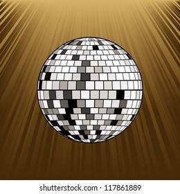 retro party background with disco ball