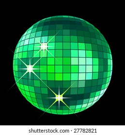 retro party background, disco ball