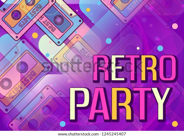 Retro Party Banner Radio Fest Sweet Royalty Free Stock Image