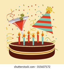 retro party celebration design, vector illustration eps10 graphic 