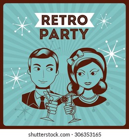 retro party design, vector illustration eps10 graphic 