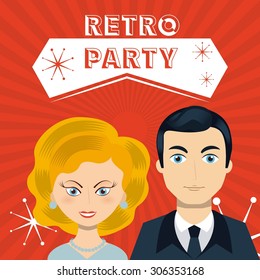 retro party design, vector illustration eps10 graphic 