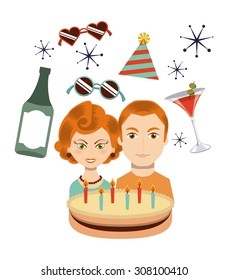 retro party design, vector illustration eps10 graphic 