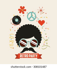 retro party design, vector illustration eps10 graphic 