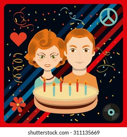 retro party design, vector illustration eps10 graphic 