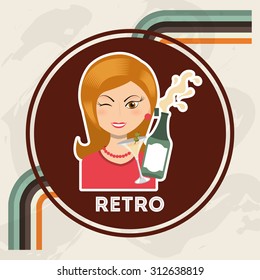retro party design, vector illustration eps10 graphic 