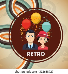 retro party design, vector illustration eps10 graphic 