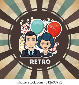 retro party design, vector illustration eps10 graphic 