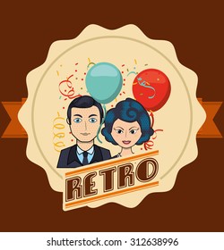retro party design, vector illustration eps10 graphic 