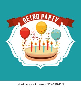 retro party design, vector illustration eps10 graphic 