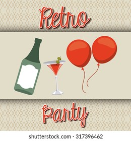 retro party design, vector illustration eps10 graphic 