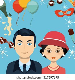 retro party design, vector illustration eps10 graphic 