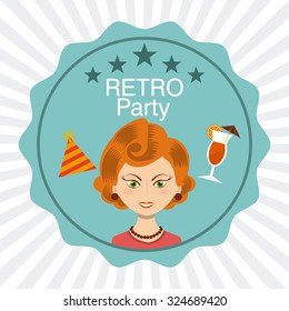 retro party design, vector illustration eps10 graphic 